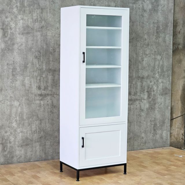 Tủ trưng bày cửa kính 58x40x170cm gỗ cao su KTB68270