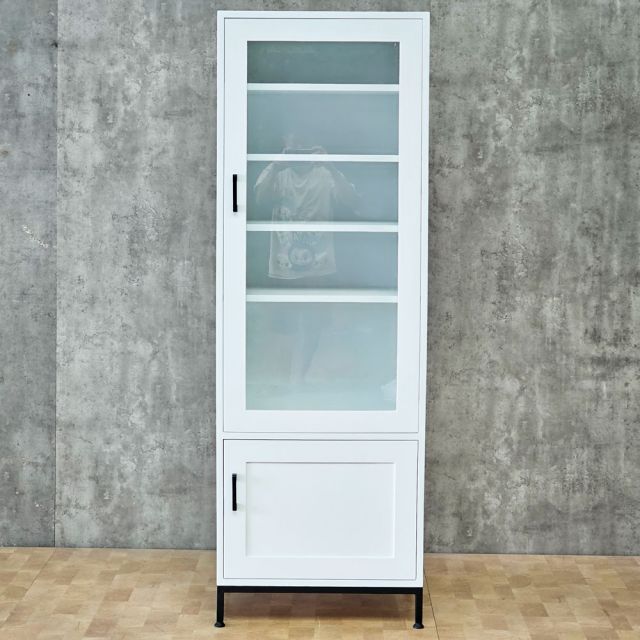 Tủ trưng bày cửa kính 58x40x170cm gỗ cao su KTB68270