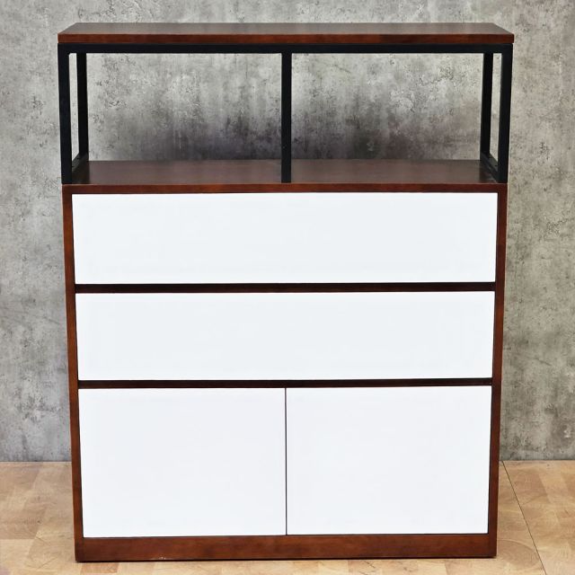 Tủ kệ lưu trữ 90x30x110cm gỗ cao su KTB68273