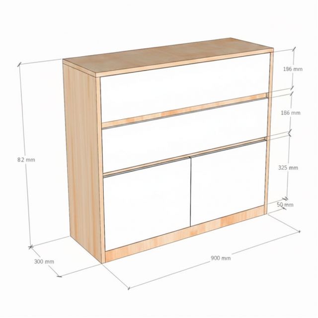 Tủ lưu trữ 90x30x82cm gỗ cao su KTB68272