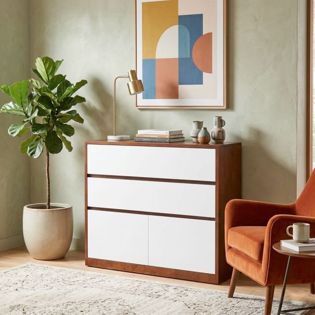 Tủ lưu trữ 90x30x82cm gỗ cao su KTB68272