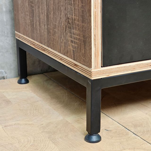 Tủ trang trí 8 hộc kéo 80x40x71cm gỗ plywood chân sắt KTT68079