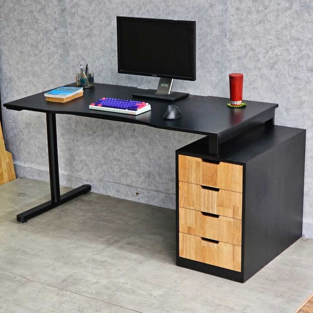 Combo bàn chân tủ ikea và ghế Gaming CBG68034
