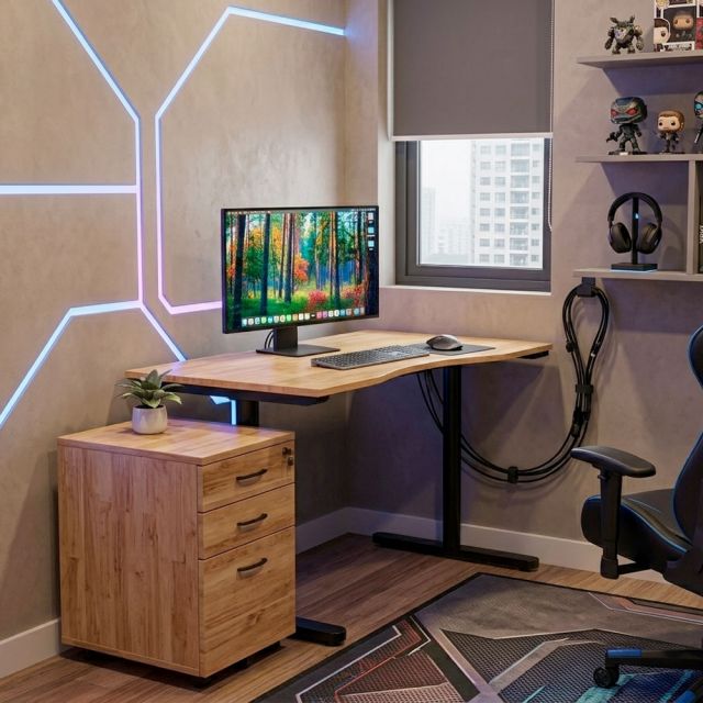 Bàn chơi game GamingDesk 140x70cm gỗ cao su HBTO052