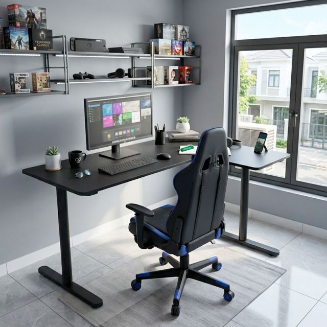 Combo bàn góc L 140x100 và ghế Gaming CBG68033