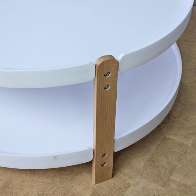 Bộ bàn sofa tròn nhựa chân gỗ TT68373