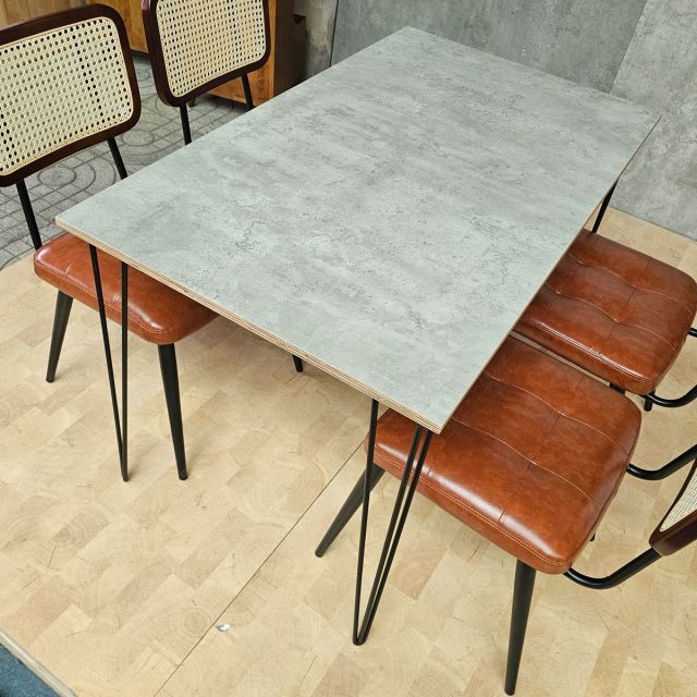 Combo bàn ăn chữ nhật và 4 ghế Copine BBA191