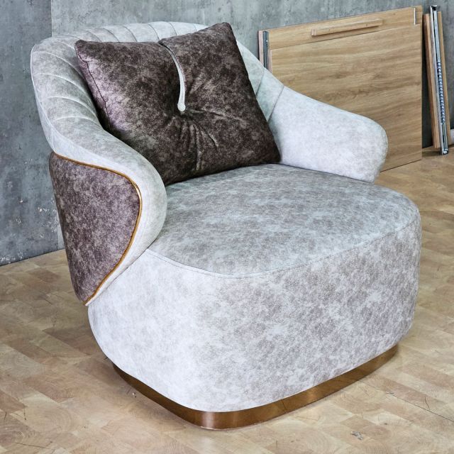 Ghế sofa đơn bọc vải nhung GSD68120