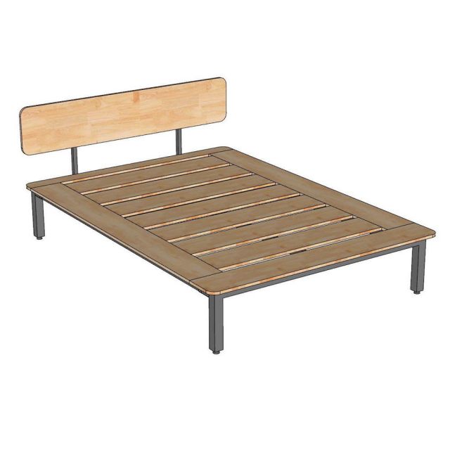 Giường cho nệm 140x200cm gỗ cao su GN68070