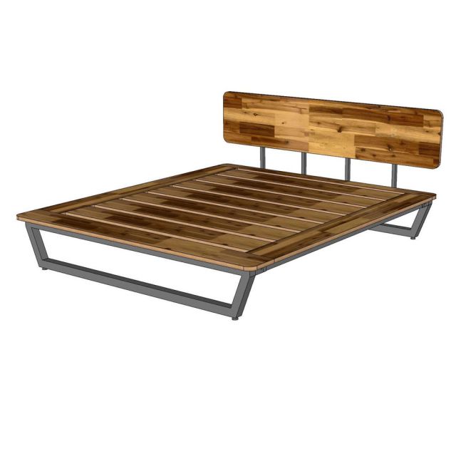 Giường ngủ cho nệm 180x200cm gỗ tràm GN68073