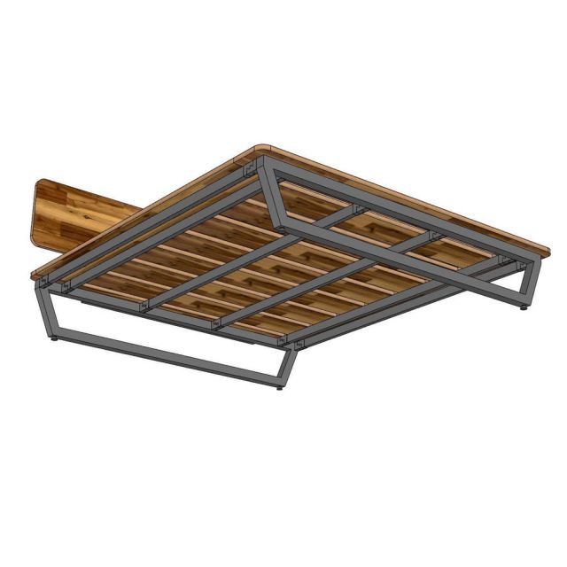 Giường ngủ cho nệm 180x200cm gỗ tràm GN68073