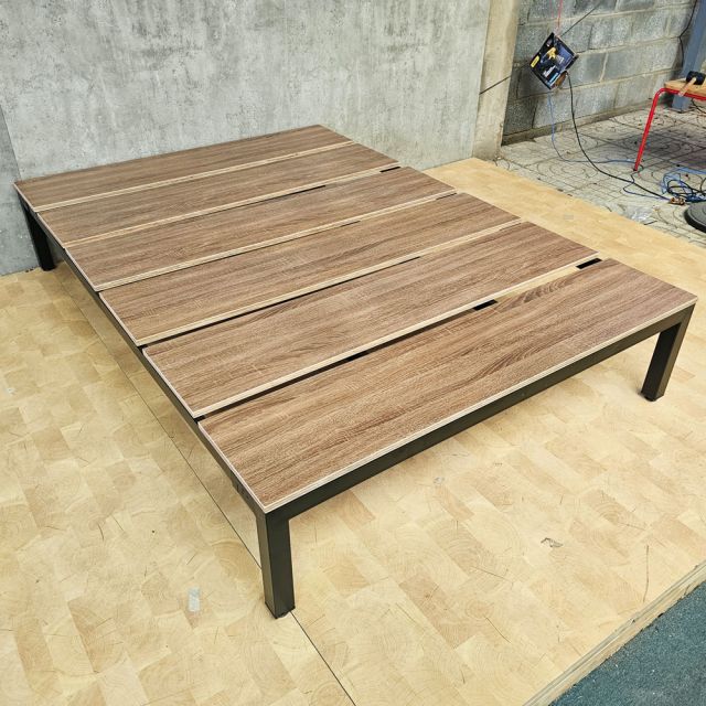 Giường ngủ lắp ráp 140x200x34cm gỗ plywood GN68074
