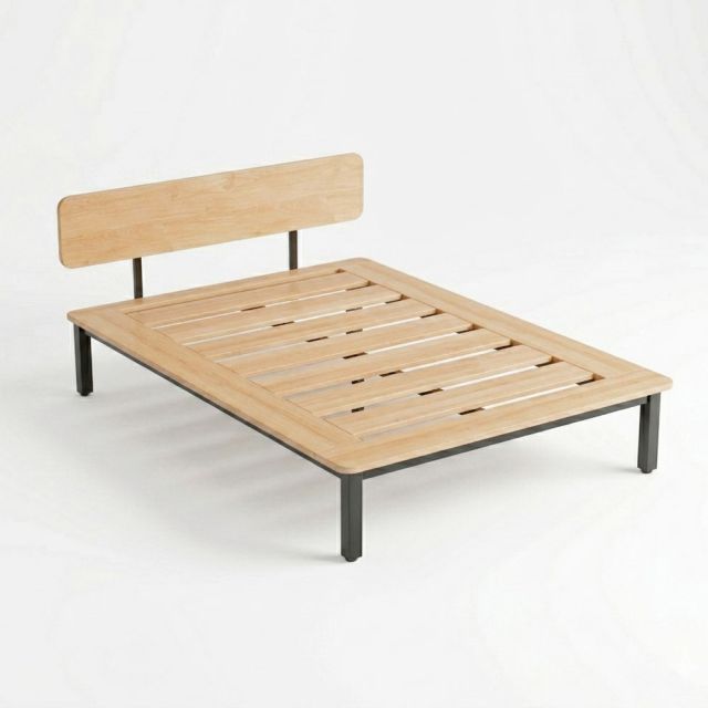 Giường cho nệm 140x200cm gỗ cao su GN68070