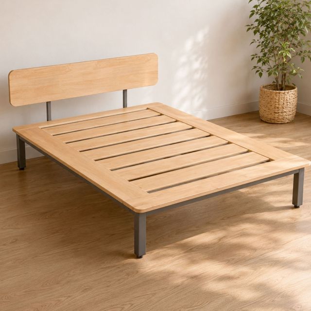 Giường cho nệm 140x200cm gỗ cao su GN68070