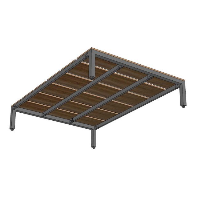 Giường ngủ lắp ráp 140x200x34cm gỗ plywood GN68074