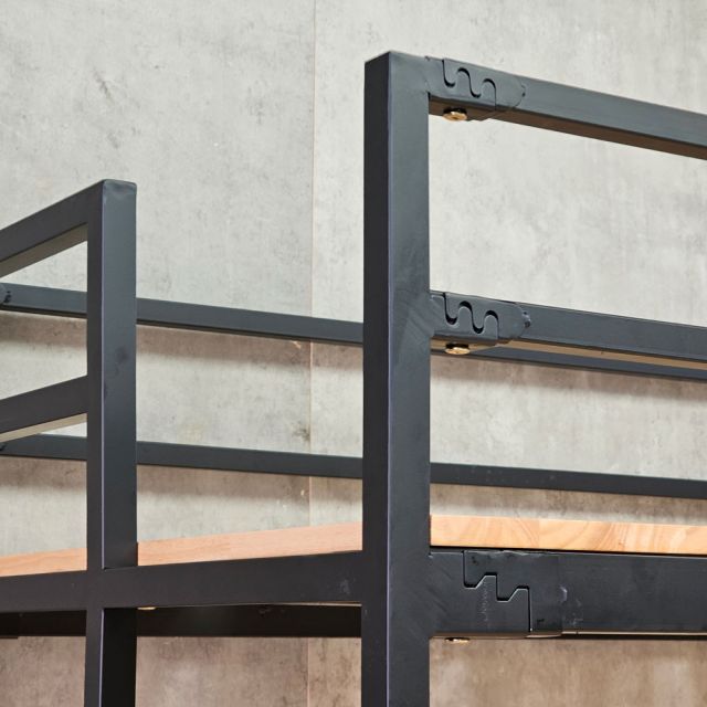 Giường tầng lắp ráp 80x200cm gỗ cao su GT020
