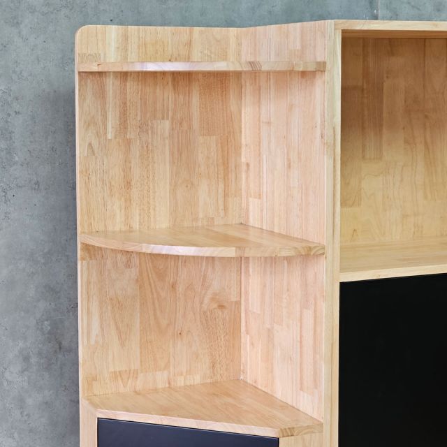 Hệ kệ trang trí 130x40x155cm gỗ cao su KTT68082