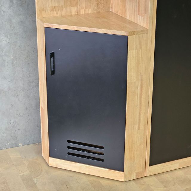 Hệ kệ trang trí 130x40x155cm gỗ cao su KTT68082