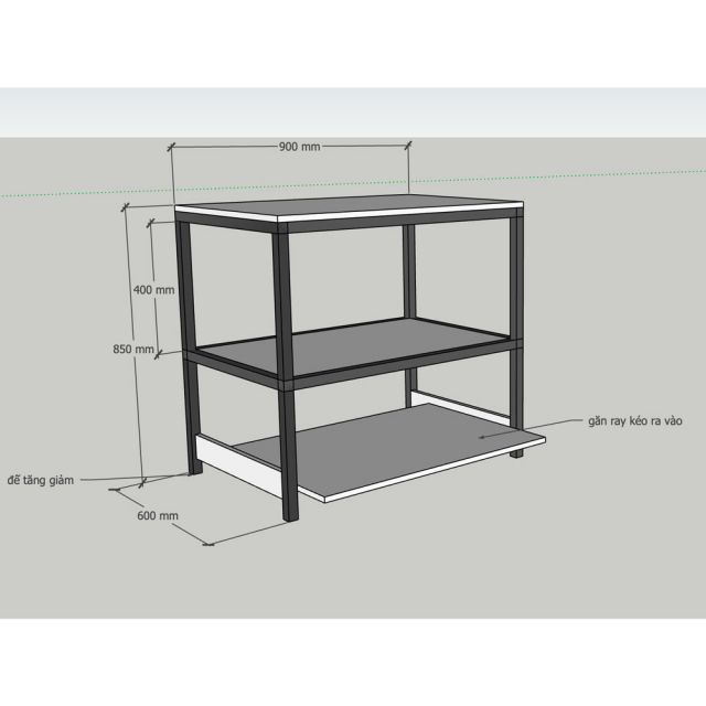 Kệ để hồ thủy sinh 90x60x85cm gỗ plywood KTB68275