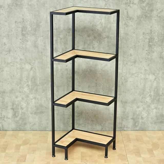 Kệ góc tường 45x40x130cm gỗ cao su KGT68060
