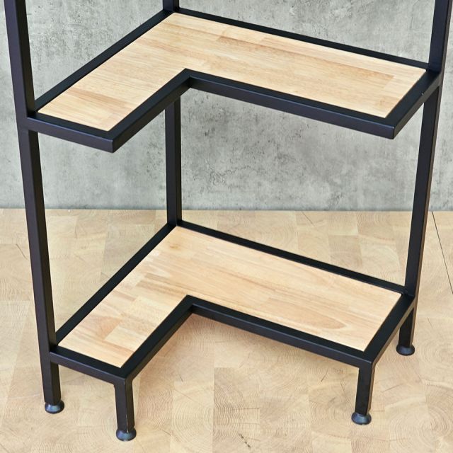 Kệ góc tường 45x40x130cm gỗ cao su KGT68060