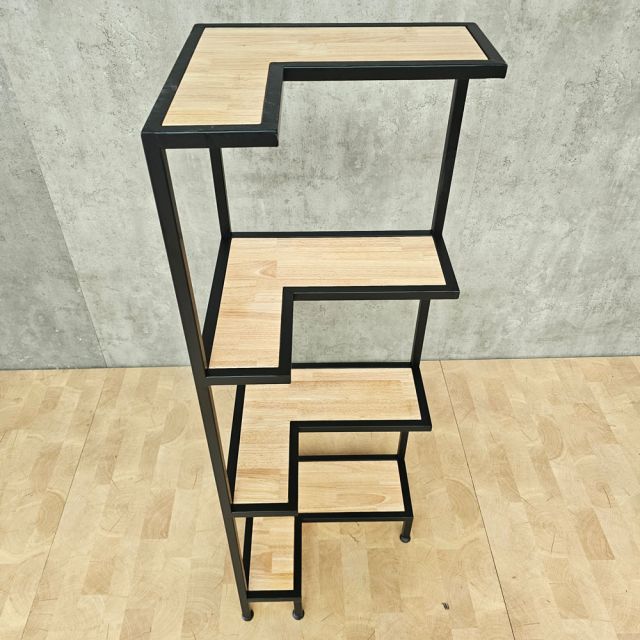 Kệ góc tường 45x40x130cm gỗ cao su KGT68060