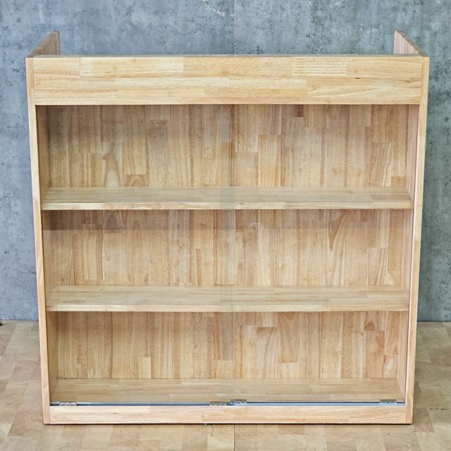 Quầy tính tiền có kệ trưng bày gỗ cao su BLT68033