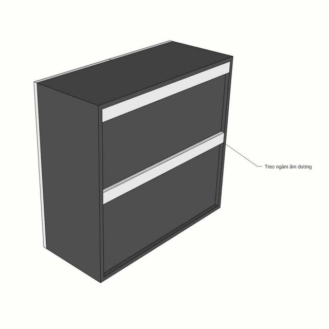 Bộ tủ bếp mini mặt đá hoa cương gỗ cao su BTB68025