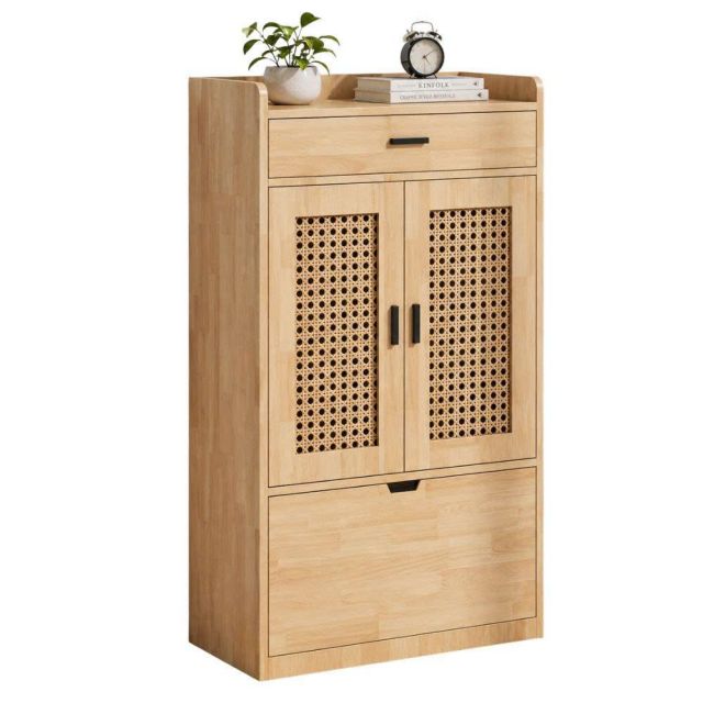 Tủ giày 70x35x130cm gỗ cao su KG68125