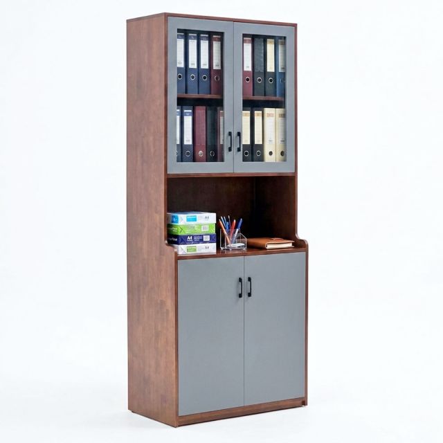 Tủ hồ sơ 90x40x220cm gỗ cao su THS68096