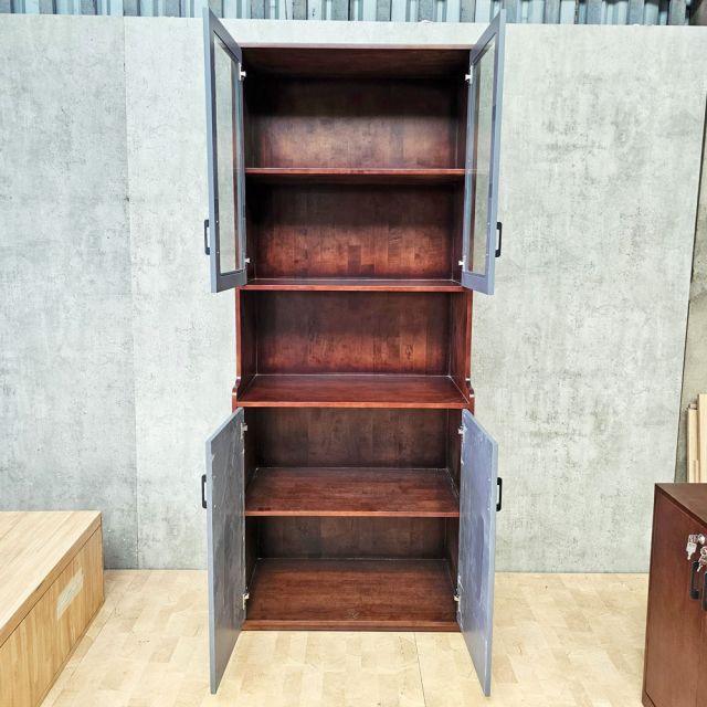 Tủ hồ sơ 90x40x220cm gỗ cao su THS68096