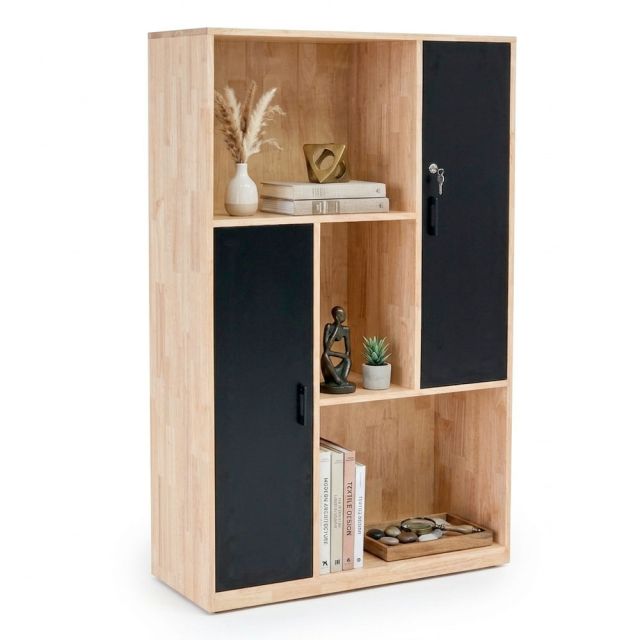 Kệ trang trí 100x40x155cm gỗ cao su KTT68081