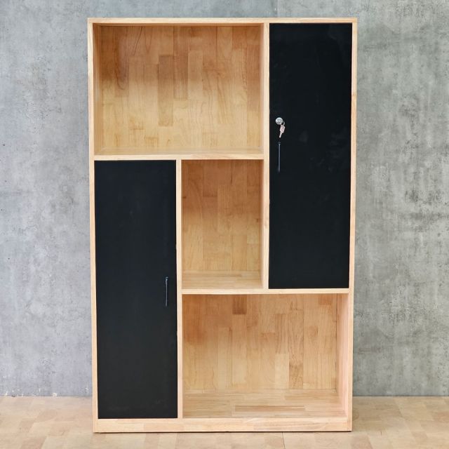 Kệ trang trí 100x40x155cm gỗ cao su KTT68081