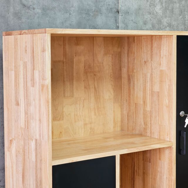 Kệ trang trí 100x40x155cm gỗ cao su KTT68081