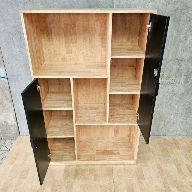 Kệ trang trí 100x40x155cm gỗ cao su KTT68081