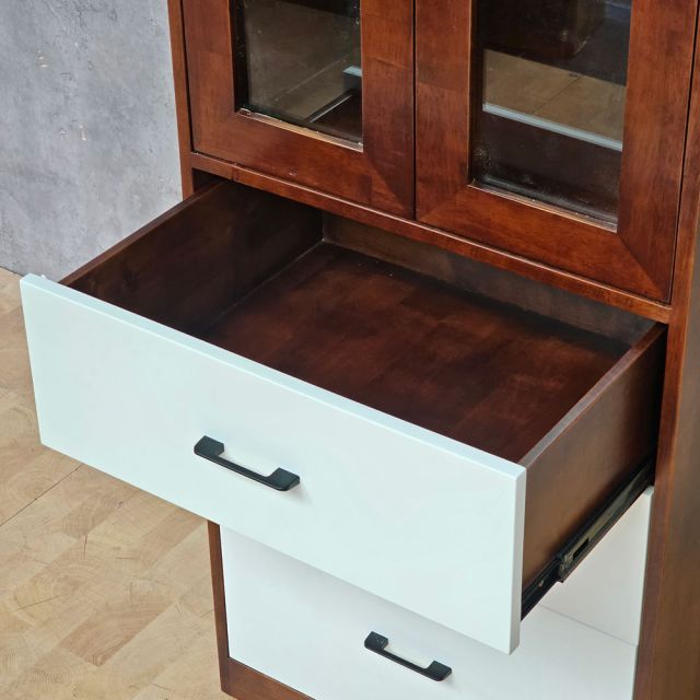 Tủ quần áo 2 cánh 60x60x200cm gỗ cao su TQA68099