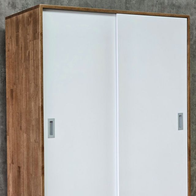 Tủ quần áo cửa lùa có hộc kéo gỗ cao su TQA68039