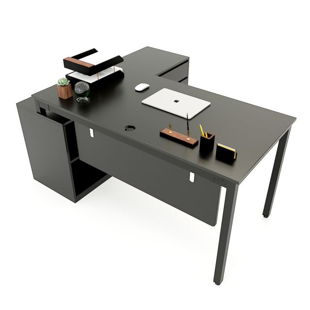 HBUC022 - Bàn giám đốc 160x140 (mặt bàn 70) hệ UConcept chân sắt lắp ráp HBUC022 - Bàn giám đốc 160x140 (mặt bàn 70) hệ UConcept chân sắt lắp ráp