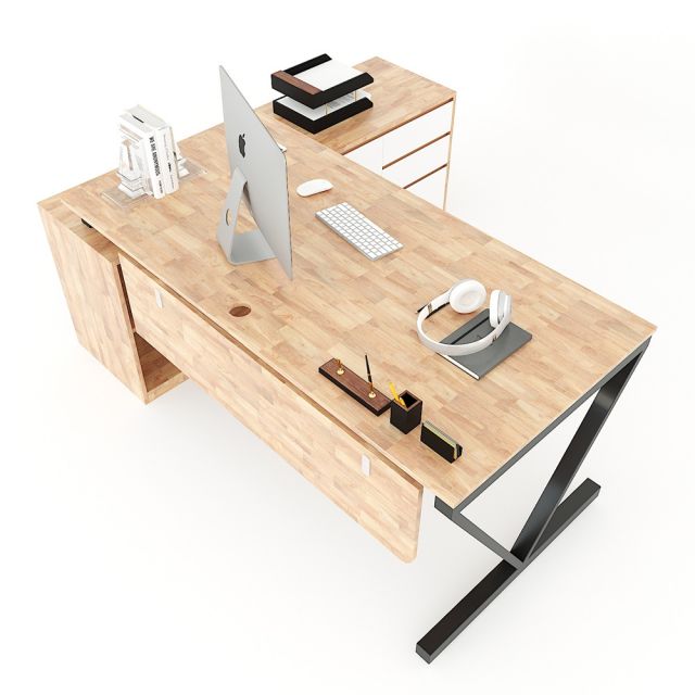 HBVC020 - Bàn giám đốc 180x160 VConcept chân sắt lắp ráp HBVC020 - Bàn giám đốc 180x160 VConcept chân sắt lắp ráp