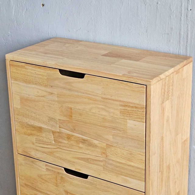 Tủ giày 3 ngăn 60x30x100cm gỗ cao su KG68014