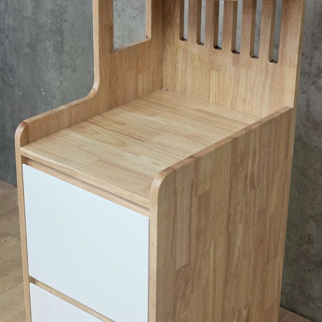 Kệ góc tường gỗ cao su 40x50x160cm - KGT68058