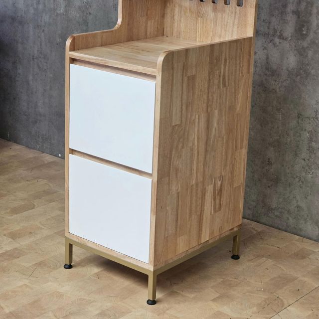 Kệ góc tường gỗ cao su 40x50x160cm - KGT68058