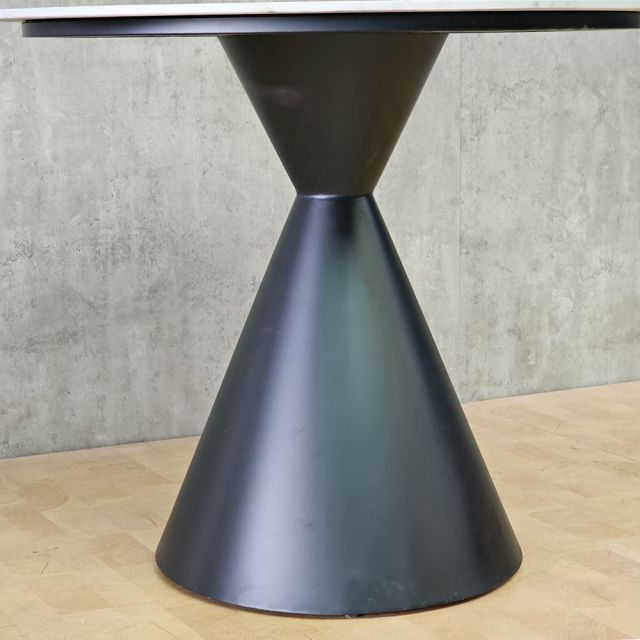 Bàn cafe tròn 90cm mặt ceramic chân sắt CFD68290