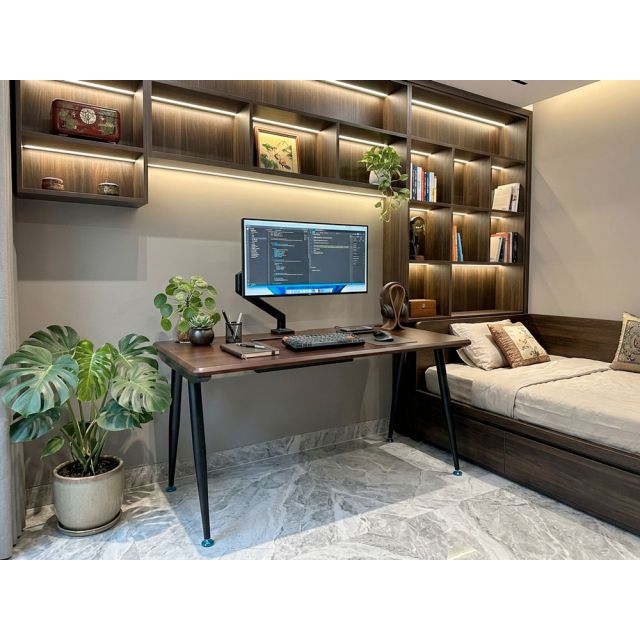 Bàn làm việc 120x60cm gỗ tràm hệ CONE HBCO083