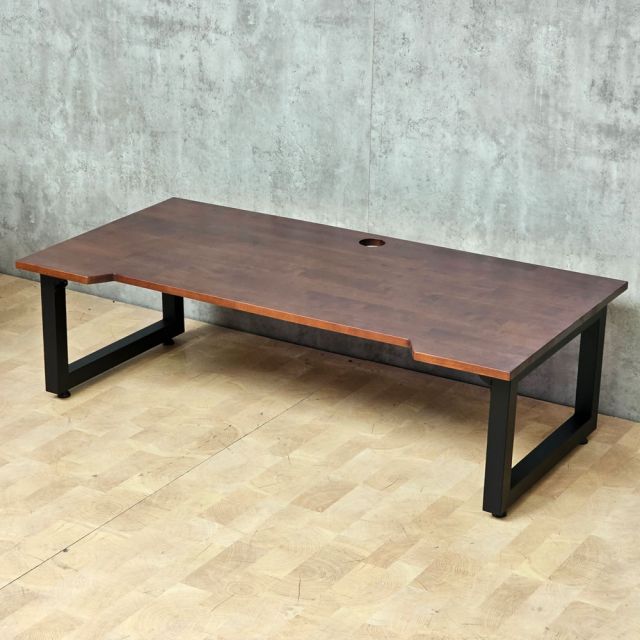 Bàn làm việc ngồi bệt 120x60cm gỗ cao su chân gấp SPD68001