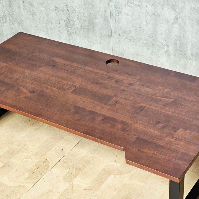 Bàn làm việc ngồi bệt 120x60cm gỗ cao su chân gấp SPD68001