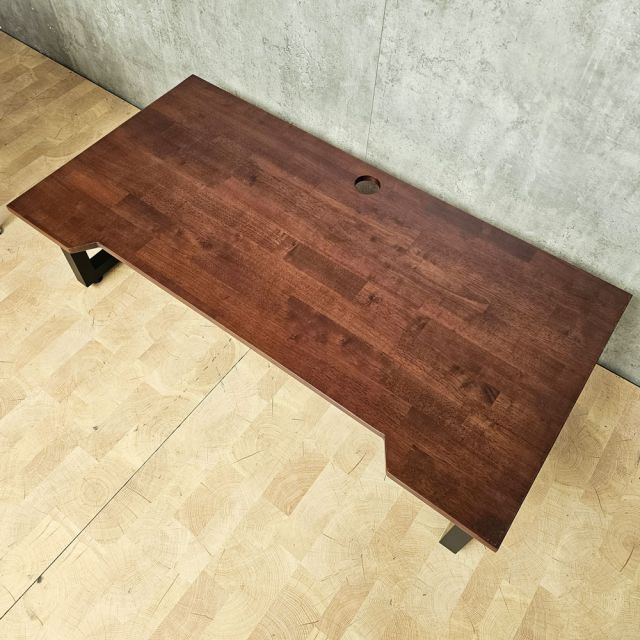 Bàn làm việc ngồi bệt 120x60cm gỗ cao su chân gấp SPD68001