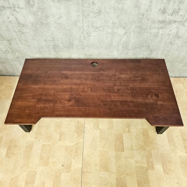 Bàn làm việc ngồi bệt 120x60cm gỗ cao su chân gấp SPD68001