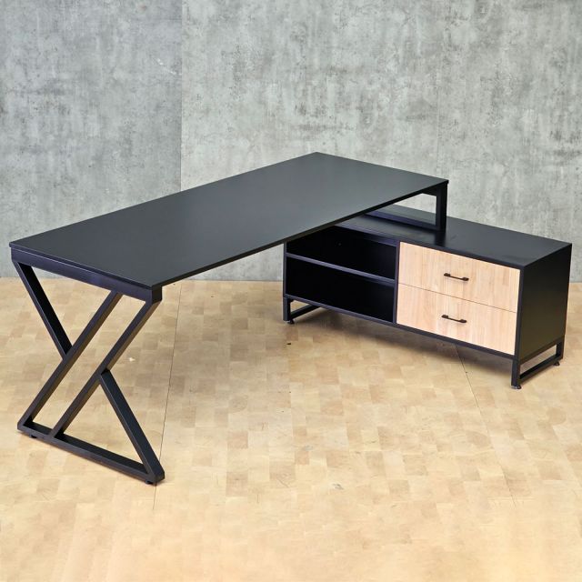 Bàn gác tủ 180x120cm gỗ cao su chân chữ X BD68193