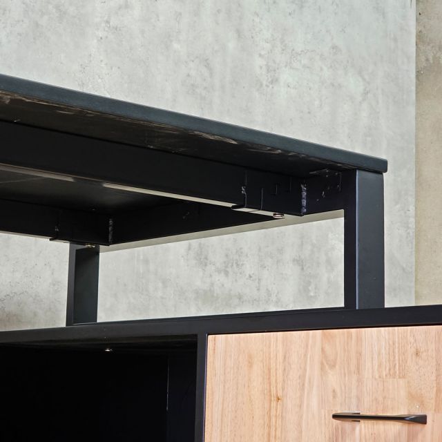 Bàn gác tủ 180x120cm gỗ cao su chân chữ X BD68193